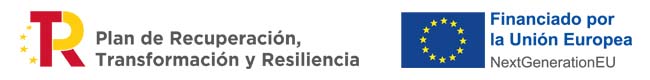 logotipo plan de recuperación, transformación y resiliencia, fondos feder europeos